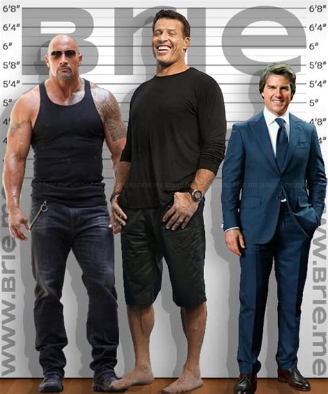 Oct 6, 2023 · Standing at a towering height of 6 feet 7 inches (201 cm), Tony Robbins is a literal giant in the world of personal development. Tony Robbins has worked with numerous high-profile clients, including Bill Clinton and Oprah Winfrey. 